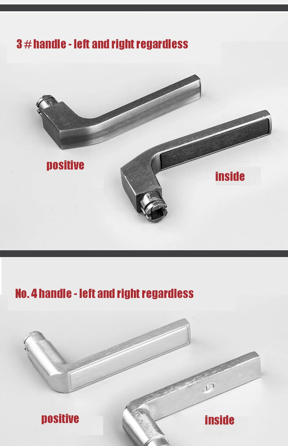 Solid Handle For Anti-theft Door Durable Non Rusting  Thickened Material Household Door Room Bedroom Universal Handle