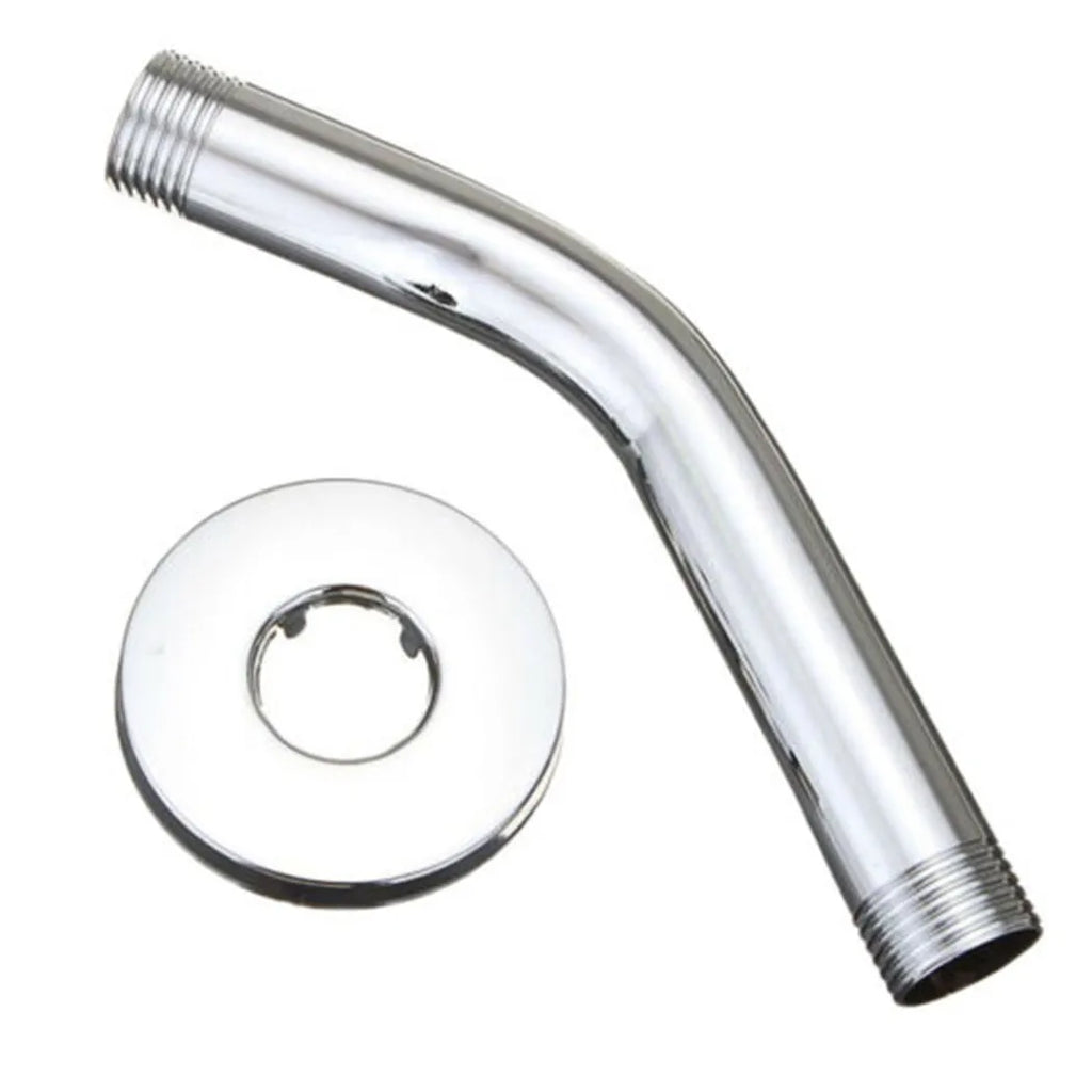 Bathroom Rainfall Shower Head Silver Chrome Water Saving Extension Shower Arm Bathroom Accessories Faucet Replacement