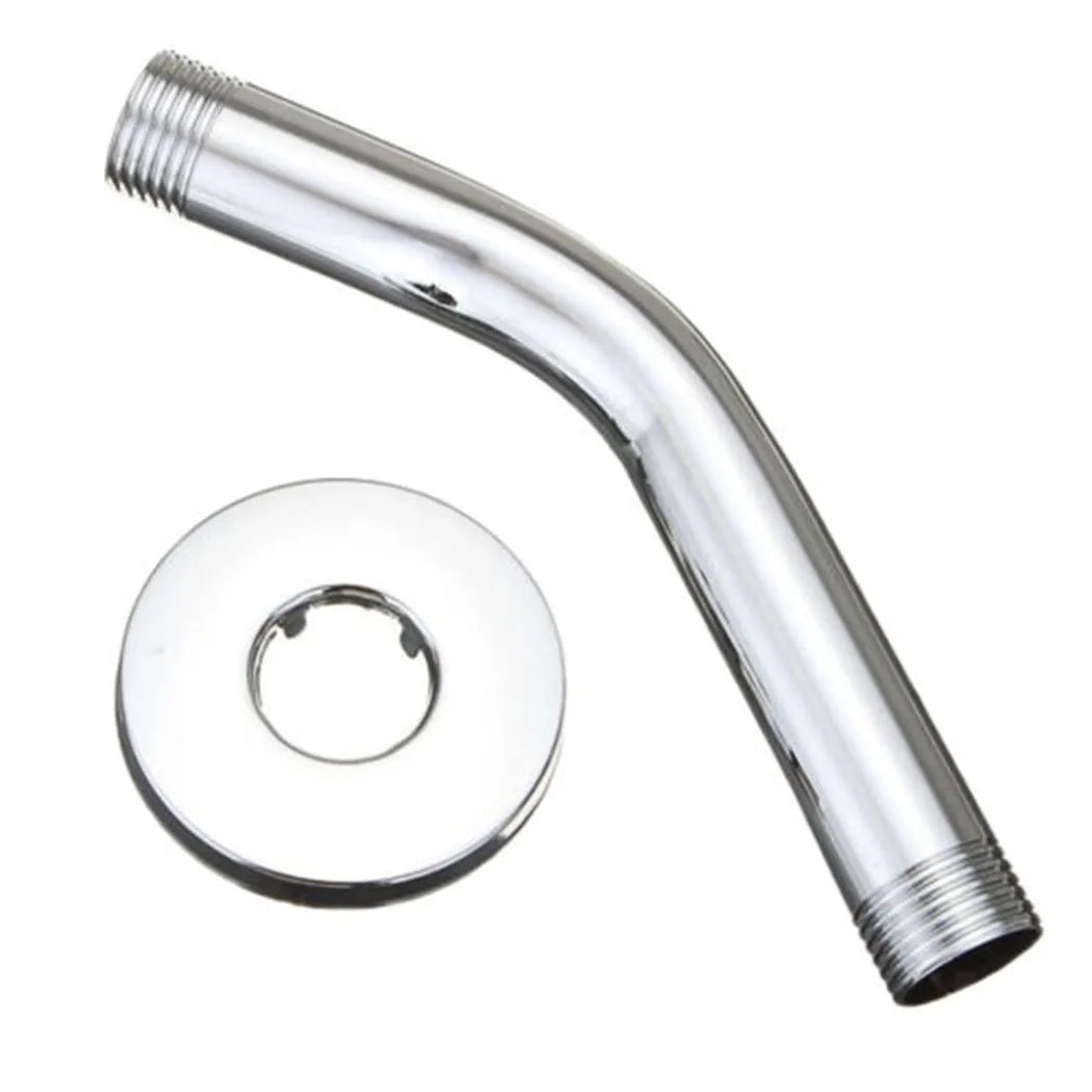 Bathroom Rainfall Shower Head Silver Chrome Water Saving Extension Shower Arm Bathroom Accessories Faucet Replacement