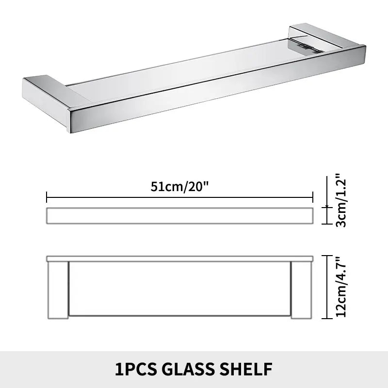 Stainless Steel Bathroom Accessories Wall Shelf Towel Bar Rack Rail Toilet Brush Roll Paper Holder Soap Dish Bathroom Hardware