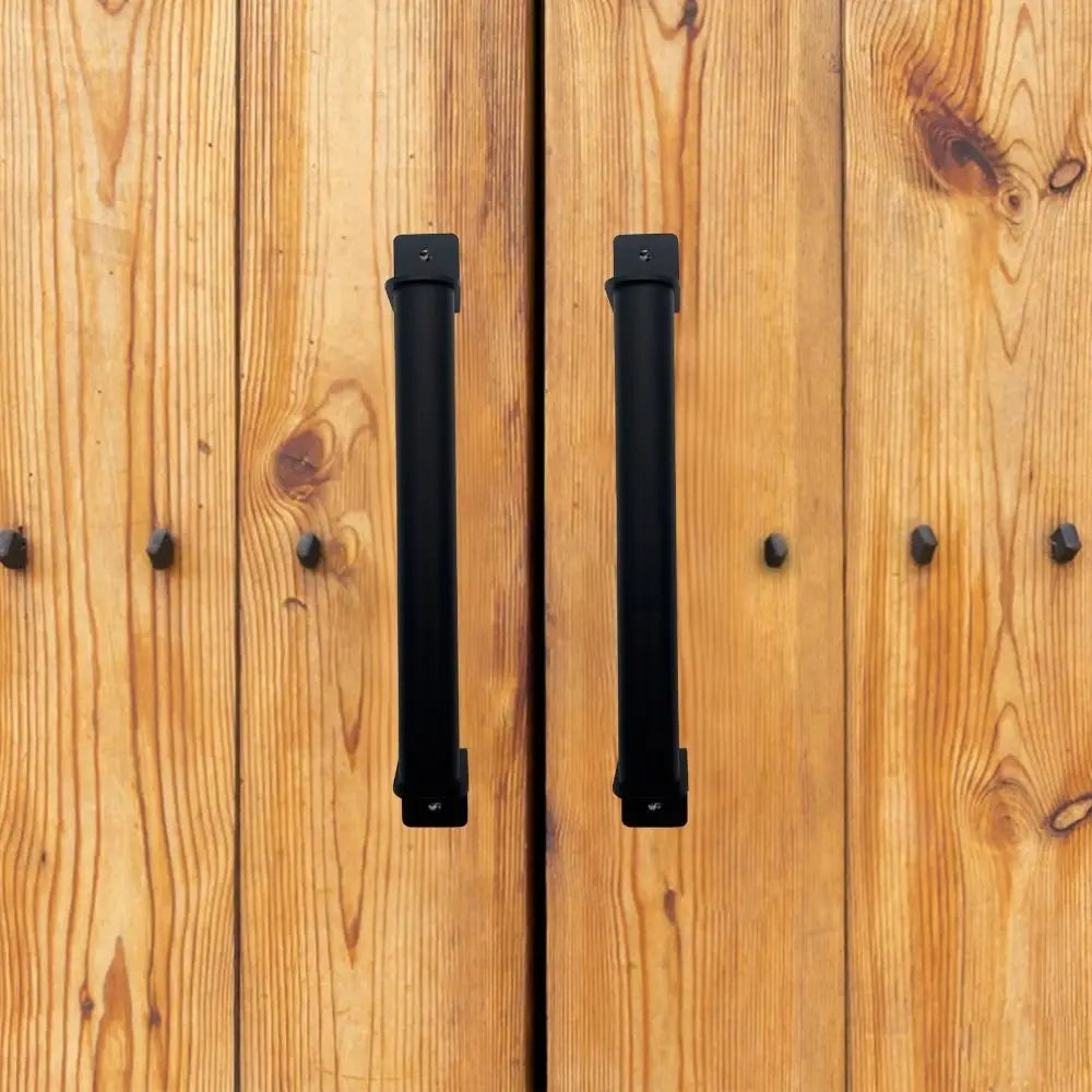 Long Base Barn Door Pull Knob Heavy Duty Black Sliding Barn Door Handle Modern Design Easy Install Barn Door Hardware