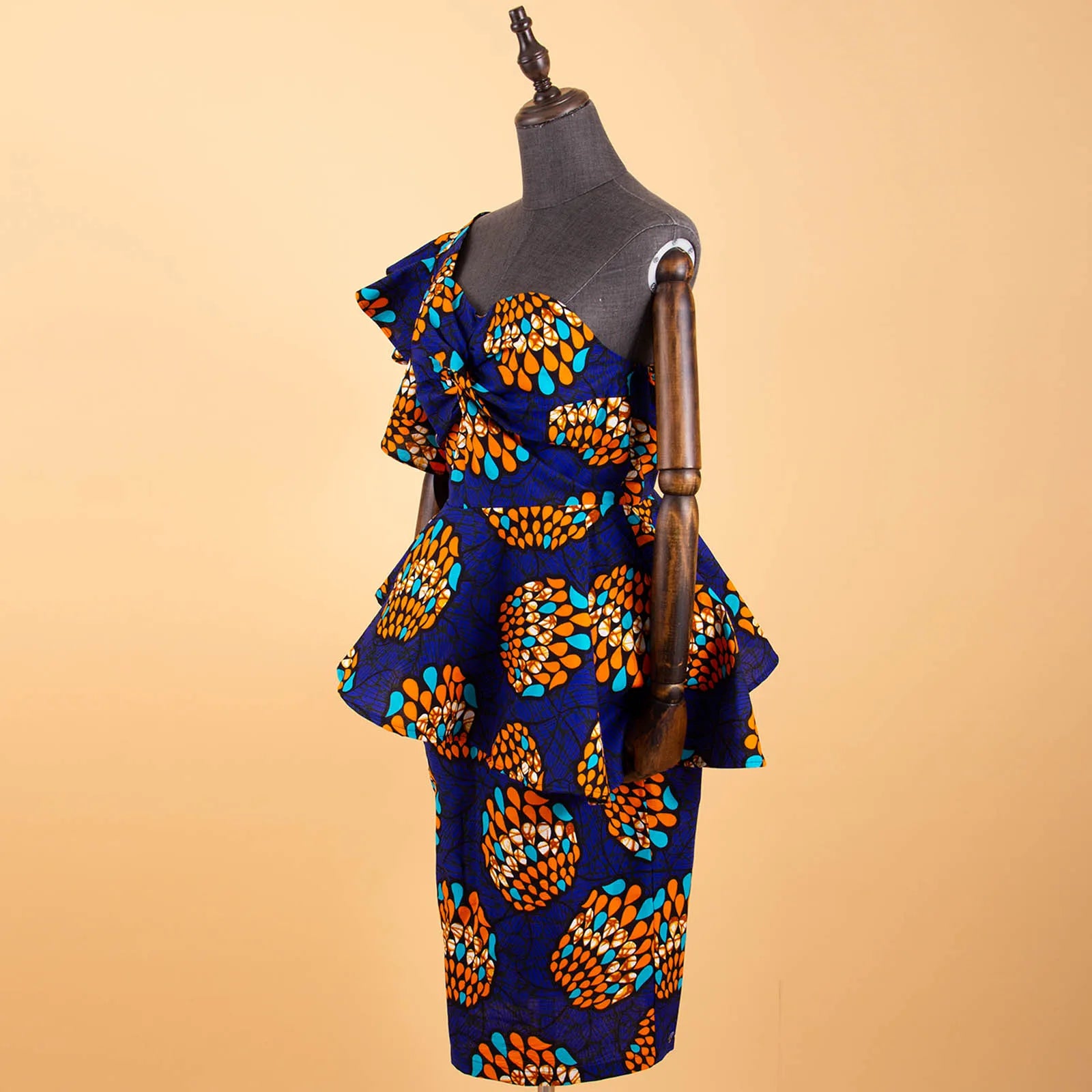African 2 Piece Set for Women Crop Top + Print Skrit Set Ankara Clothing Dashiki Outfits Blouse Shirt Midi Skirt Casual S1926100