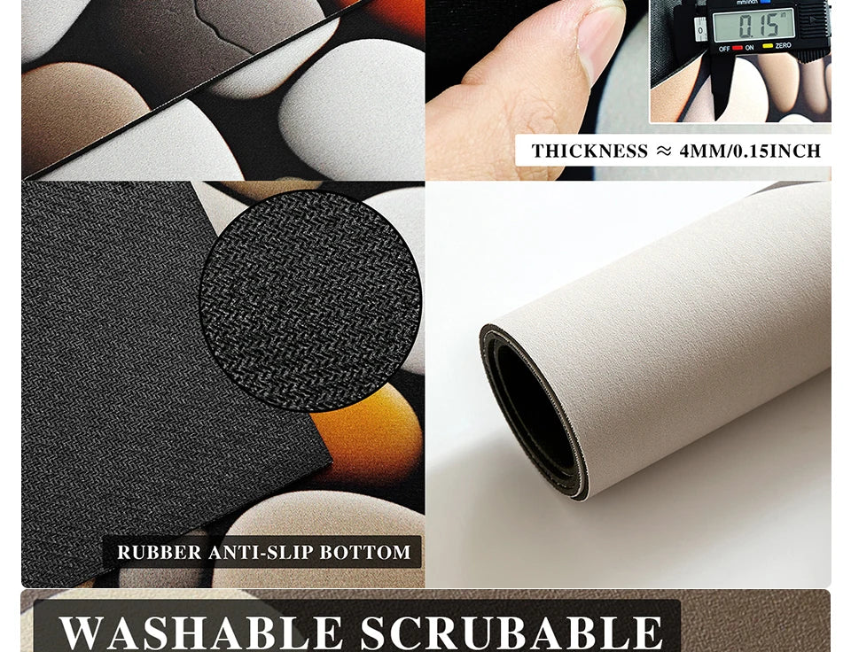 Bathroom Floor Mat Water-absorbing Non-slip Wash-free Carpet Curved Minimalist Beige Bathroom Rug Door Home Decoration Foot Mat