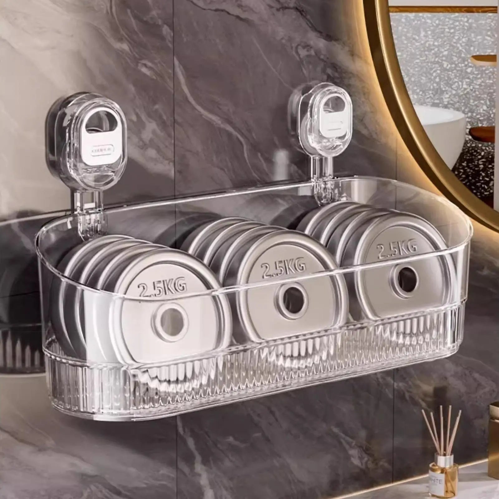 Bathroom Shelf Suction Cup Wall Mount Corner Storage Rack No Drill Shampoo Holder Cosmetic Organizer Shower Drain Basket