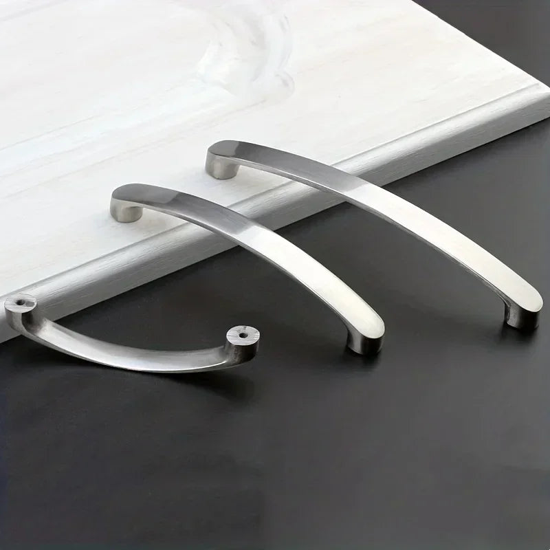 6pc Modern Brushed Aluminum Cabinet Handles, Suitable for cabinets, drawers handles - Upgrade Your Kitchen with Style!