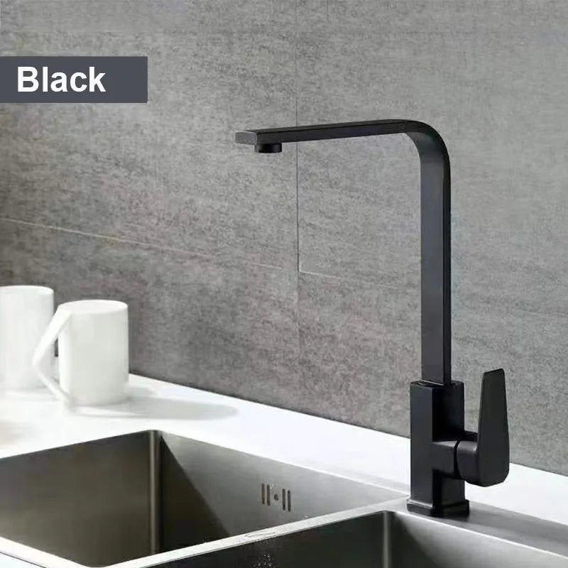 Kitchen Sink Faucet Copper alloy Bathroom Basin Faucet  Sink Tap Mounted Deck Bathroom Hot And Cold Water Mixer Tap
