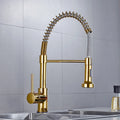 Kitchen Faucet Pull Out Stream Sprayer Deck Mounted Matte Black Mixer Tap 360 Degree Rotation  Kitchen Sink Hot Cold Taps