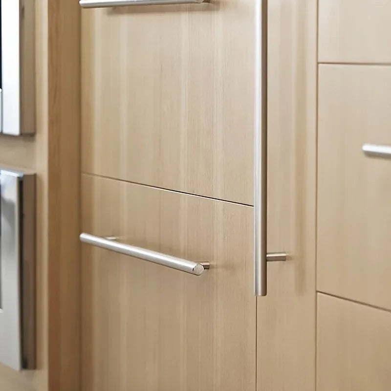 12 Pcs Modern Stainless Steel Cabinet Pulls Modern Arch Design Brushed Metal Furniture Drawer Pull Hardware Pulls Bar Handle