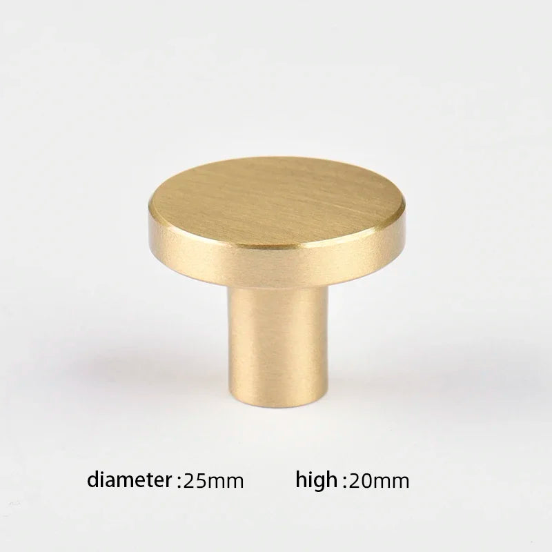 Round Brass Dresser Knobs Drawer Handle Cabinet Door Handle Antique Antique Kitchen furniture Hardware Knob Kitchen  Handles
