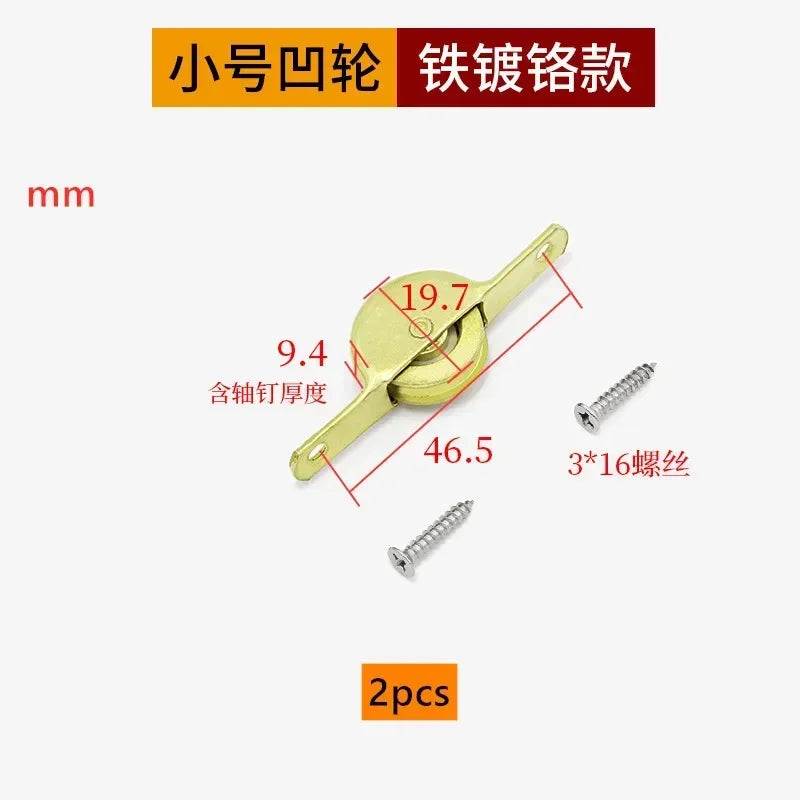 2 pieces of stainless steel sliding door groove silent pulley barn door and window roller furniture hardware accessories