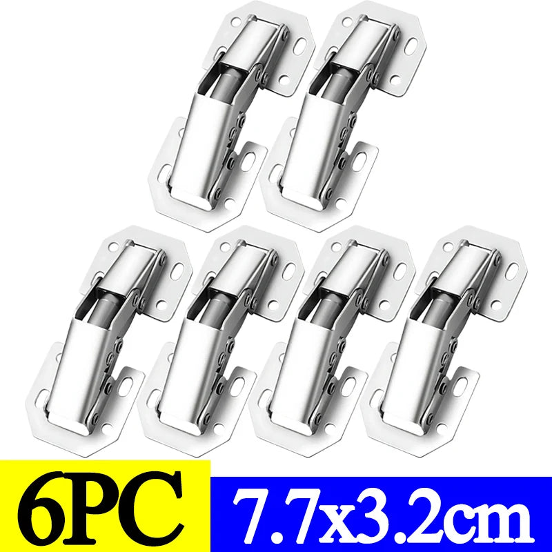 16-2Pcs Cabinet Hinges Adjustable Mounting Plates for Framed or Frameless Doors Soft Close  90 Degree Hinge Furniture Hardware