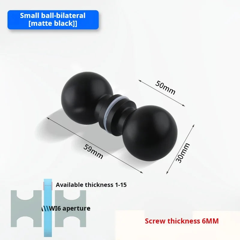 Glass Door Handle Bathroom Door Shower Door Handle Sliding Door Display Cabinet Wine Cabinet Barn Door Single Hole Round Knob
