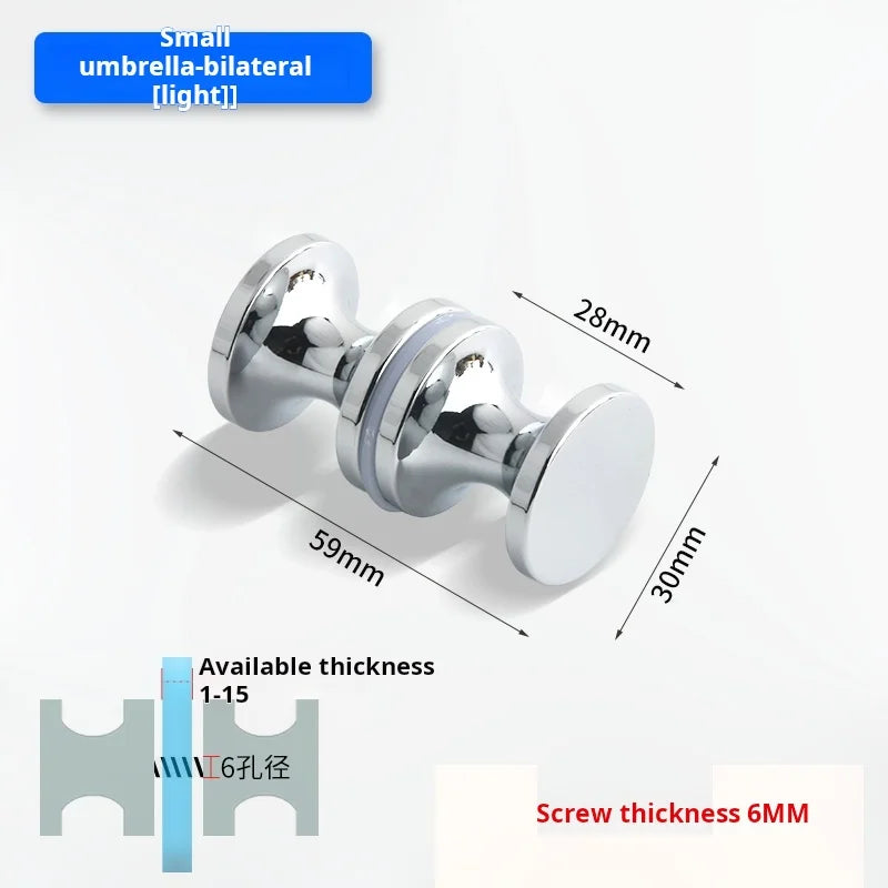 Glass Door Handle Bathroom Door Shower Door Handle Sliding Door Display Cabinet Wine Cabinet Barn Door Single Hole Round Knob