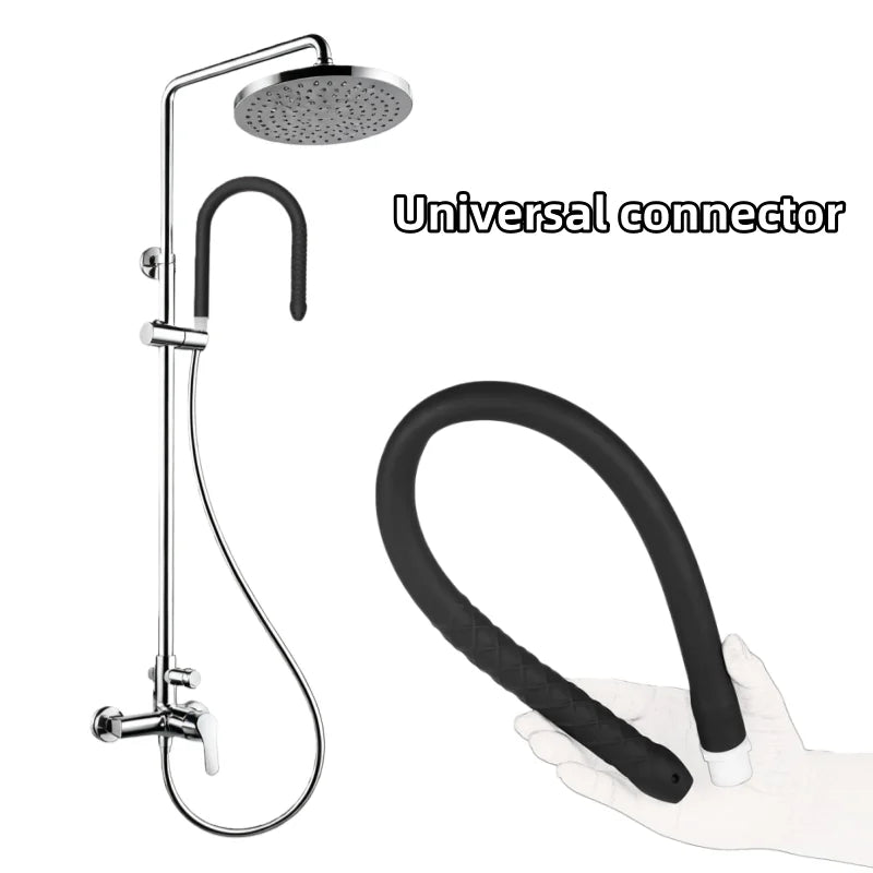 Bathroom Accessories Black Handheld Showerhead Soft Tube Anti Fall and Crack Gym Home Bathroom Universal New Porous Shower