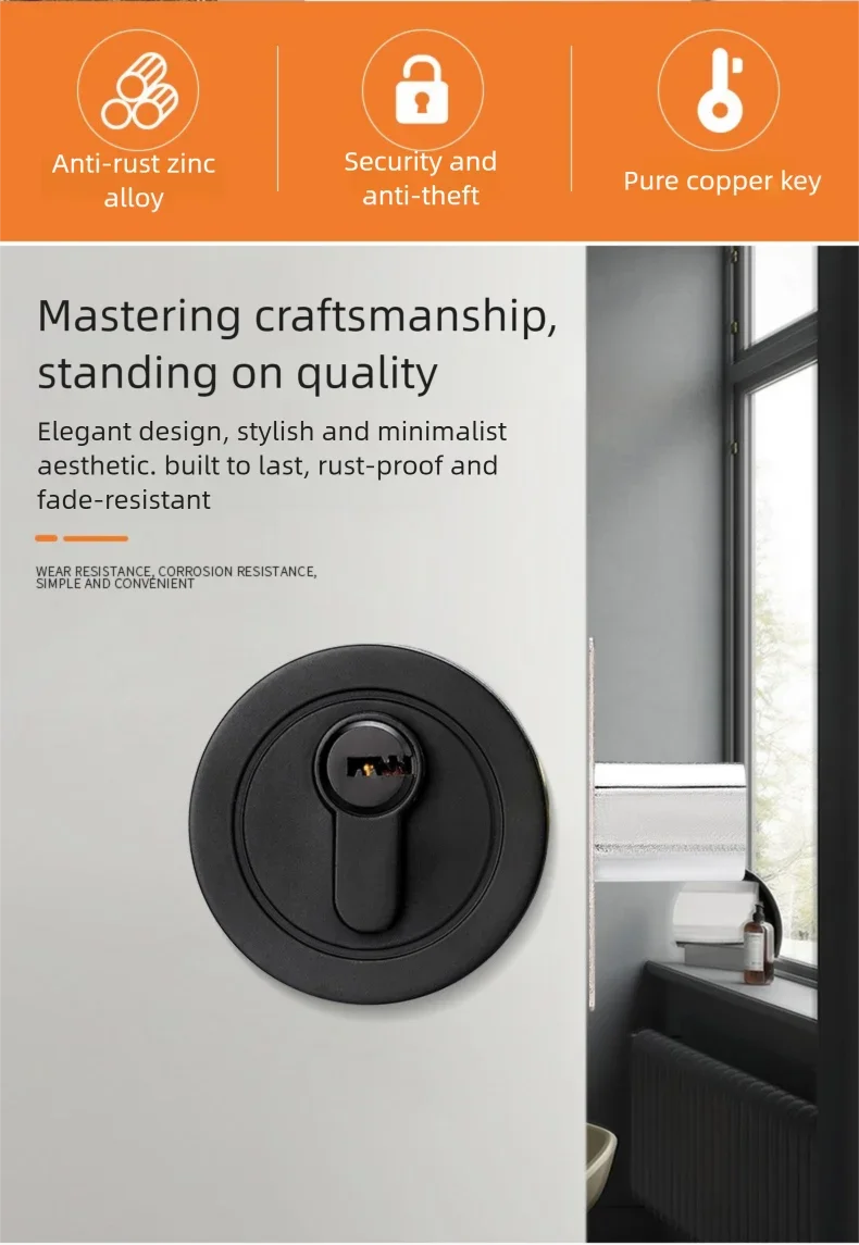 Hidden door lock; concealed lock; wooden door lock; single and double-sided lock; bedroom door lock; hallway lock; auxiliary ind