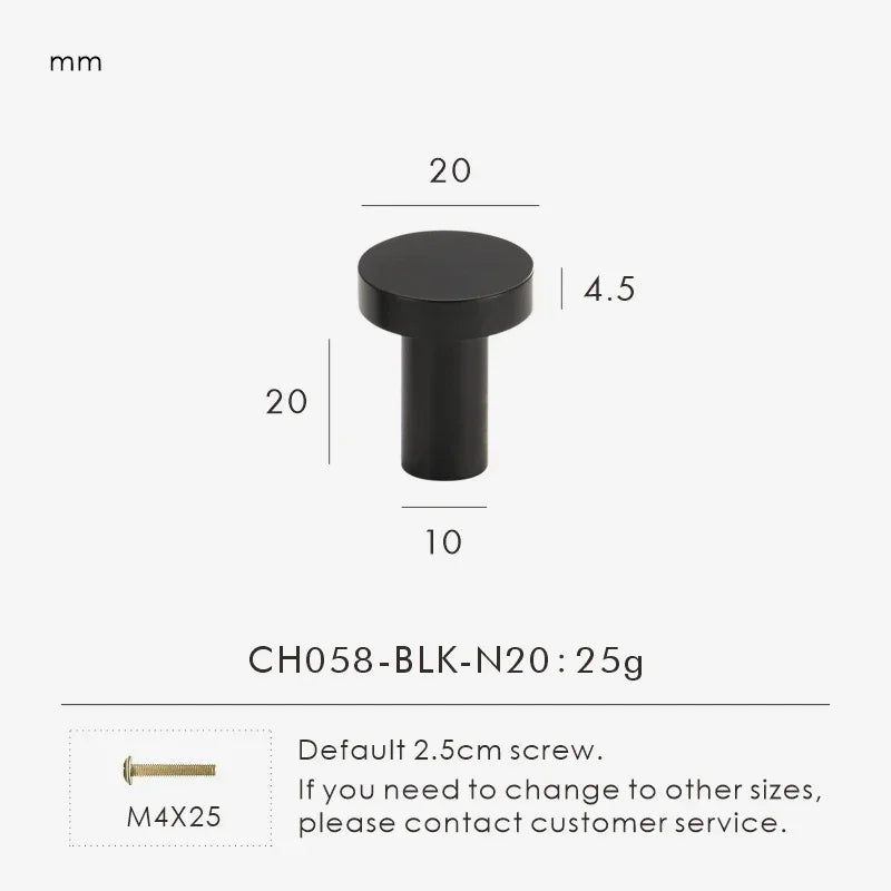 Solid Brass Circular Gold Black Antique White Cabinet Furniture Knobs Wall Bathroom Clothes Hook Handle