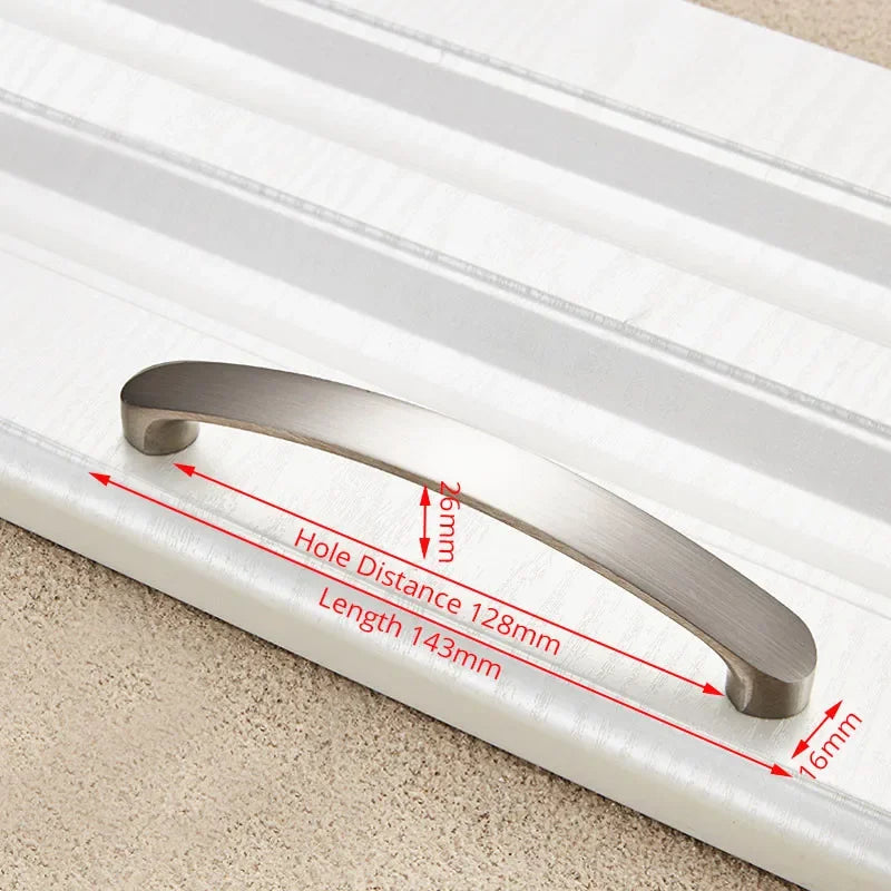 Modern Furniture Handle Hardware Cabinet Handles Knobs Aluminum Alloy Door Kitchen Knobs Brushed Cabinet Pulls Drawer