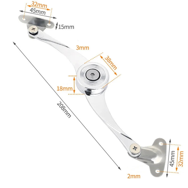 Adjustable Hydraulic Cabinet Hinges – Self-Closing Lift-Up Flap Stay Support For Kitchen Furniture, Durable & Silent Polish