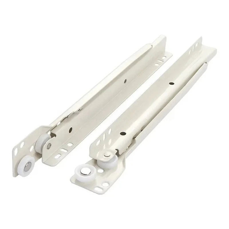 1 Set Heavy-Duty Drawer Track Slides - Dual-Rail Reinforced for Computer/Table/Clothing/Keyboard Drawers (Furniture Hardware)