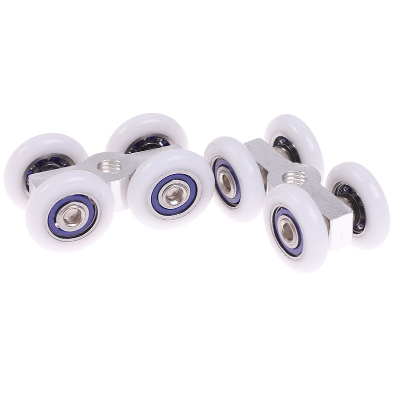 1Pair Sliding Door Rollers 4 Wheels Hanging Home Door Accessories Hardware