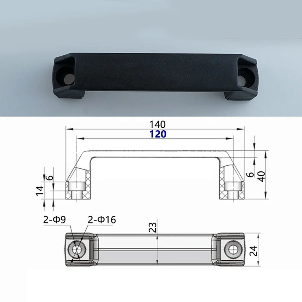 2PCS Cabinet Pulls Handles Furniture Handles Drawer Knob Black Plastic Industrial Cabinet Handles Wardrobe Knobs Hardware
