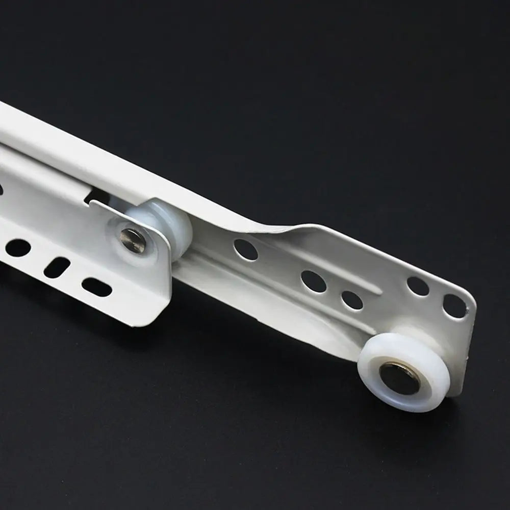 1Pair Chute Cabinets Keyboard Roller Pulley Furniture Slides Mute Two Section Drawer Track Slides Cabinet Rails