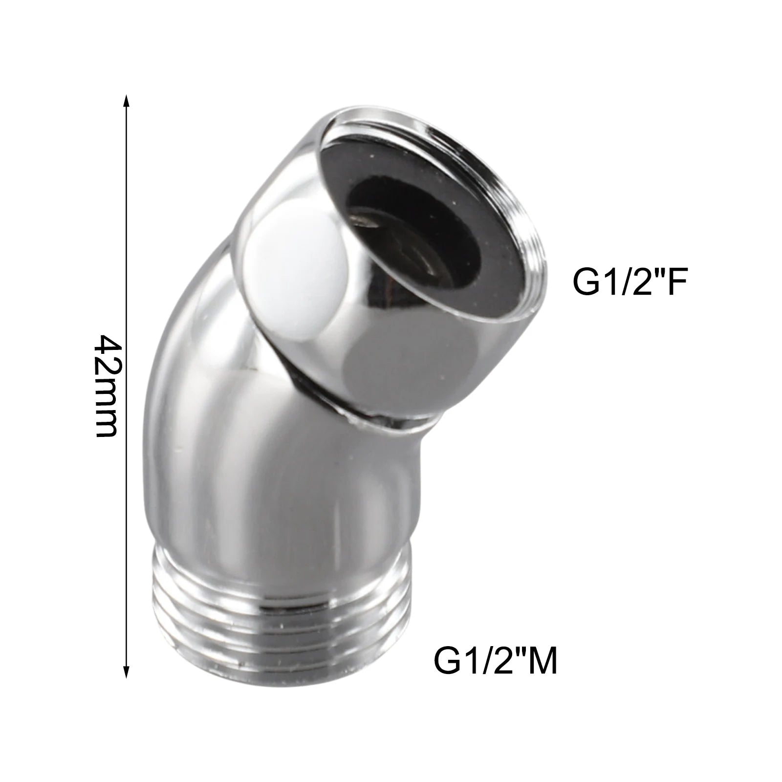 Bathroom Upgrade Chrome Hand Shower Connector Easy Install Shower Head Connector Stainless Steel Hassle-Free Setup