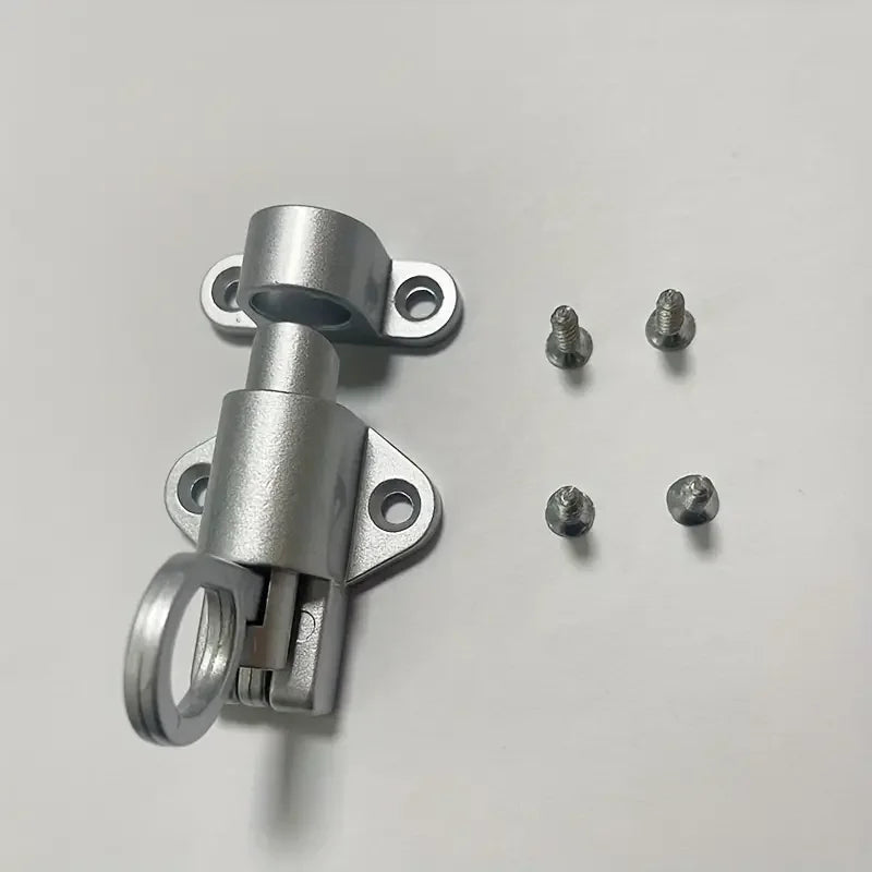 1Pc Spring Door Bolt Lock - Automatic & Self-closing Security - Durable Bounce Mechanism with Safety Pull Ring - Effortle