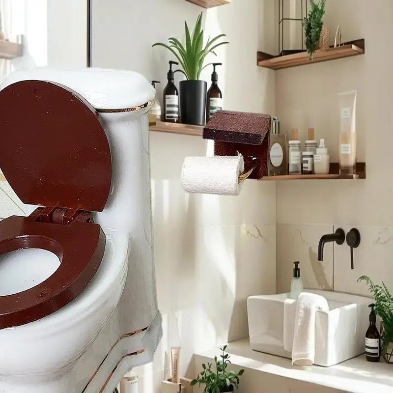 Pretend Bathroom Scene 1:12 Dollhouse Miniature Furniture Accessories: Paper Towel Holder and Toilet Paper Model Toys.