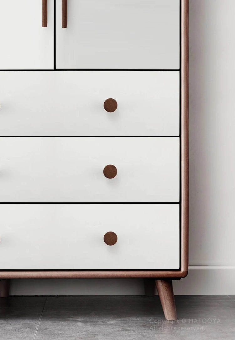 Wooden Furniture Handles Walnut Kitchen Cabinet Handles Drawer Knobs Handles for Cabinets and Drawers Long Wardrobe Pulls