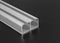 Sliding door slide rail aluminum alloy No slotting required thicken Dual track system Cam guide rail Pass through door slot