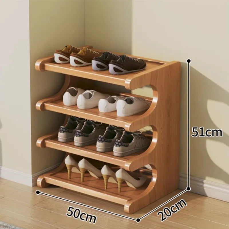 Practical Storage Rack, Shoe Rack, Space-Saving Design, Multi-Layer Independent Storage Rack, Wood Grain Finish, Easy to Assemble, Self-Supporting Cube Shoe Rack, Shelves, Suitable for Dormitories and Entryways, Easy to Assem