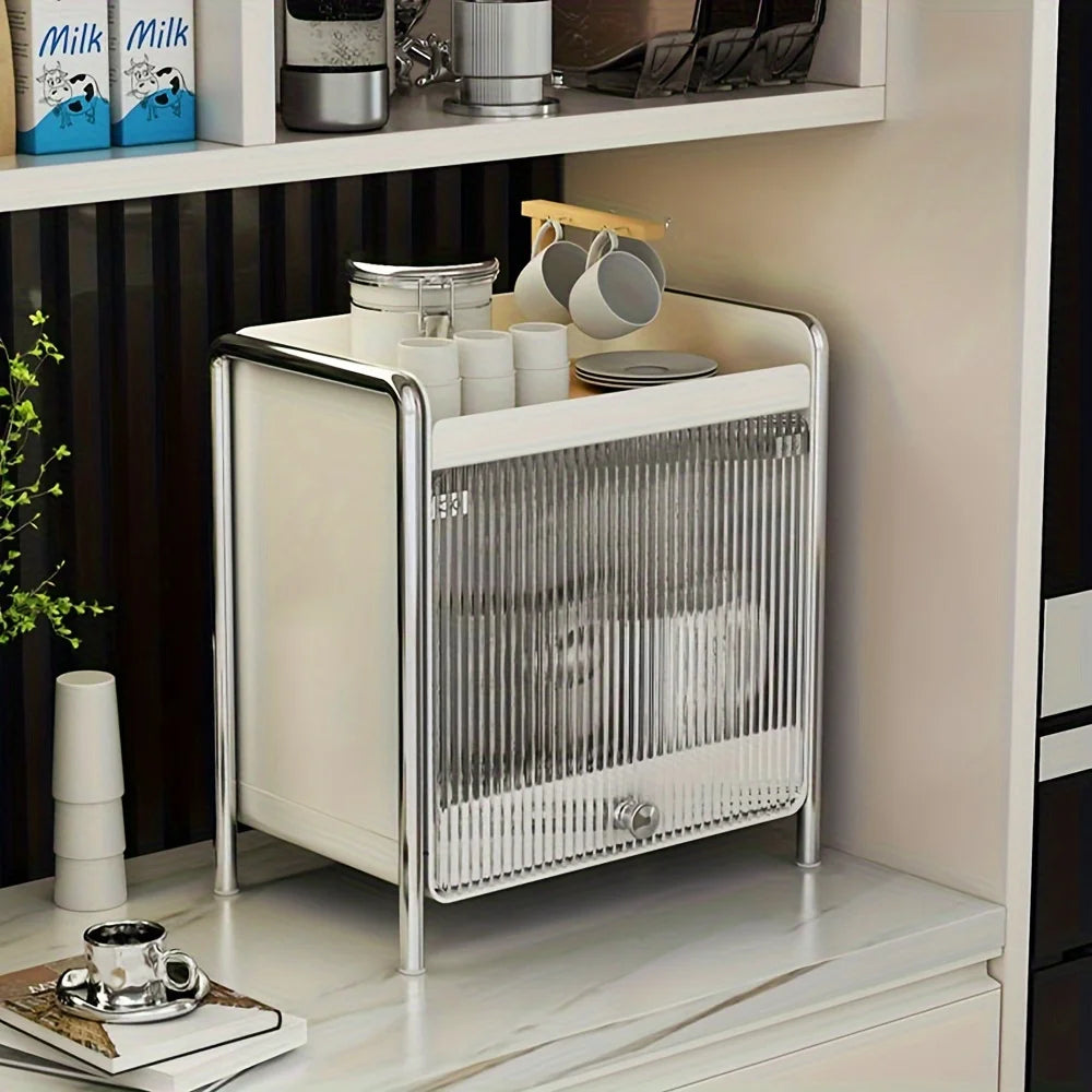 Rust-Proof Pull-Out Cup Rack - Space-Saving Organizer for Kitchen, Bathroom & Vanity. Multi-Functional Home Storage.