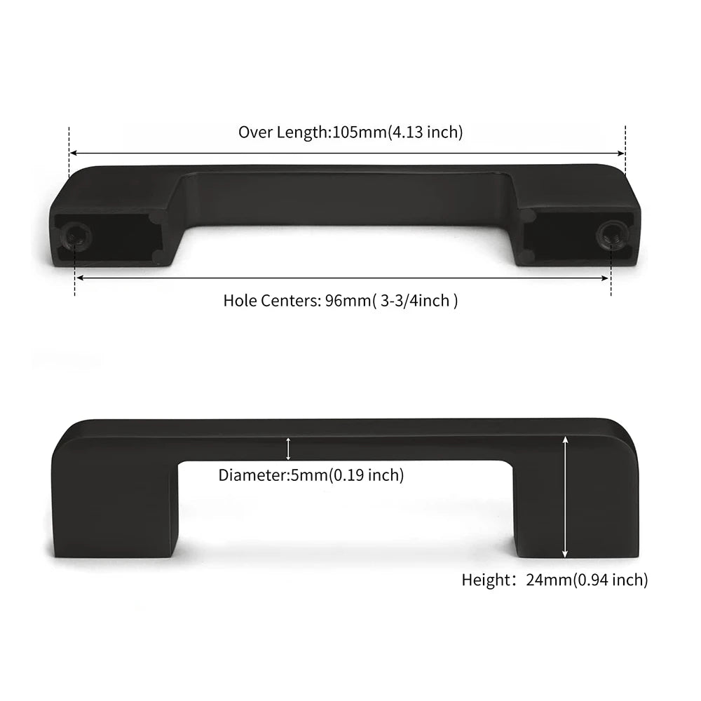 1Pcs Modern Black Aluminum Kitchen Cabinet Dresser Knobs Furniture Handles Pulls Cupboard Drawer Wardrobe Door Knobs