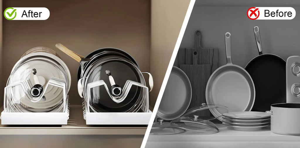 Hot-selling multifunctional kitchen pull-out cookware/frying pan sliding lid rack, spice rack, and bowl and plate drawer storage