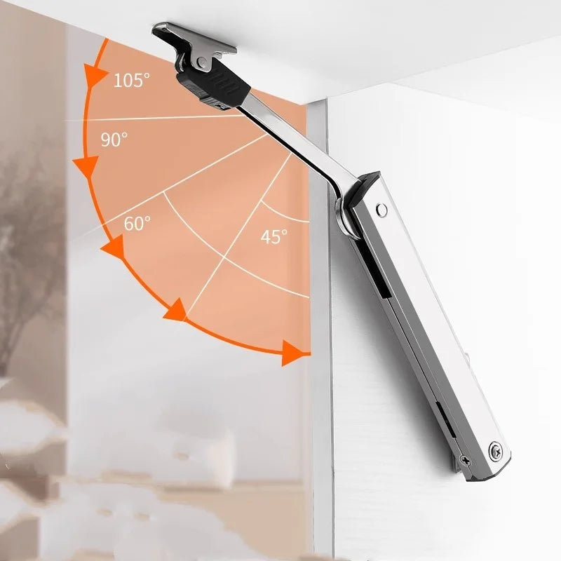 Heavy Duty Hydraulic Cabinet Hinge Randomly Stop Soft Closing Kitchen Hinges Adjustable Door Support Lift Up Door Hardware