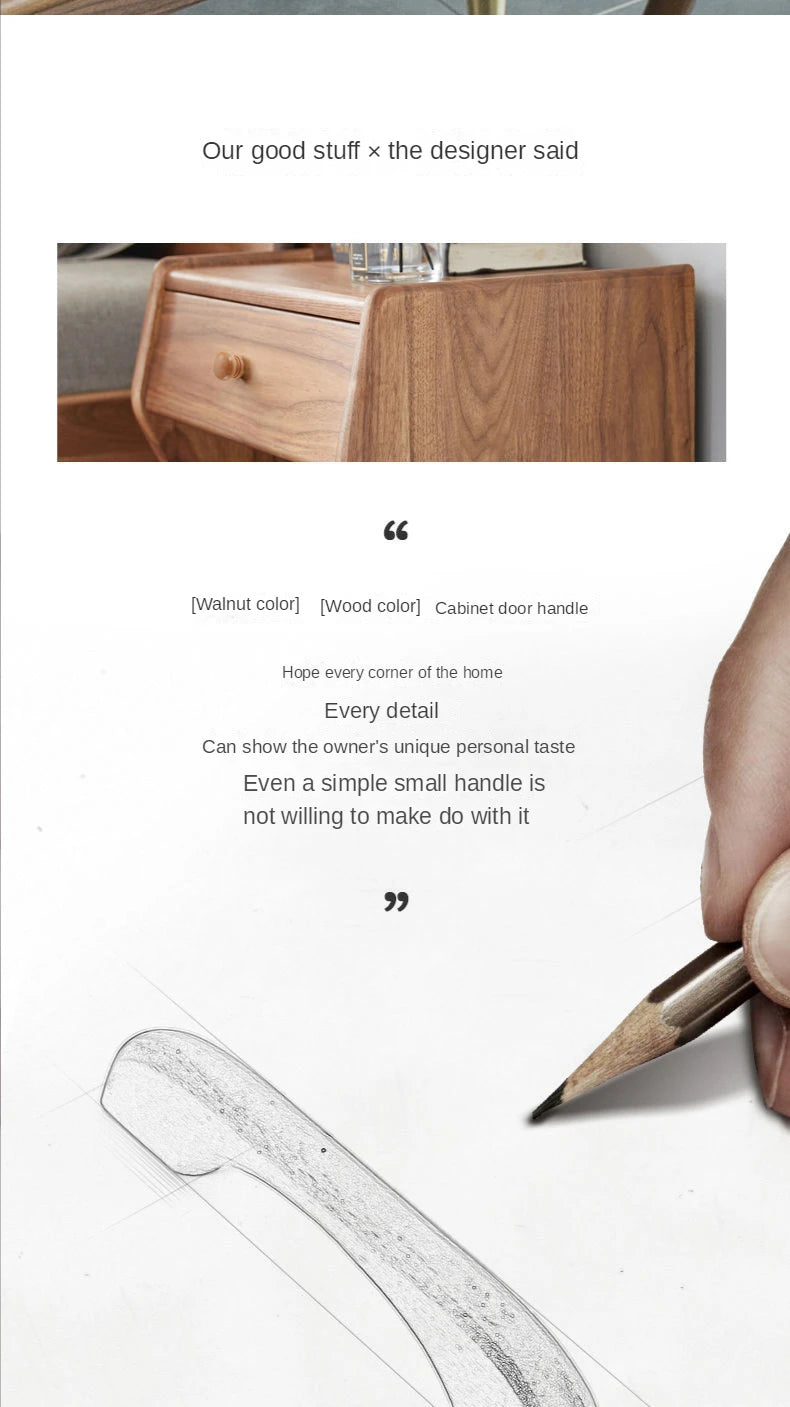 Simple Modern Wooden Cabinet Round Single-hole Handle Drawer Door Kitchen Shoe Cabinet Solid Wood Log Handle
