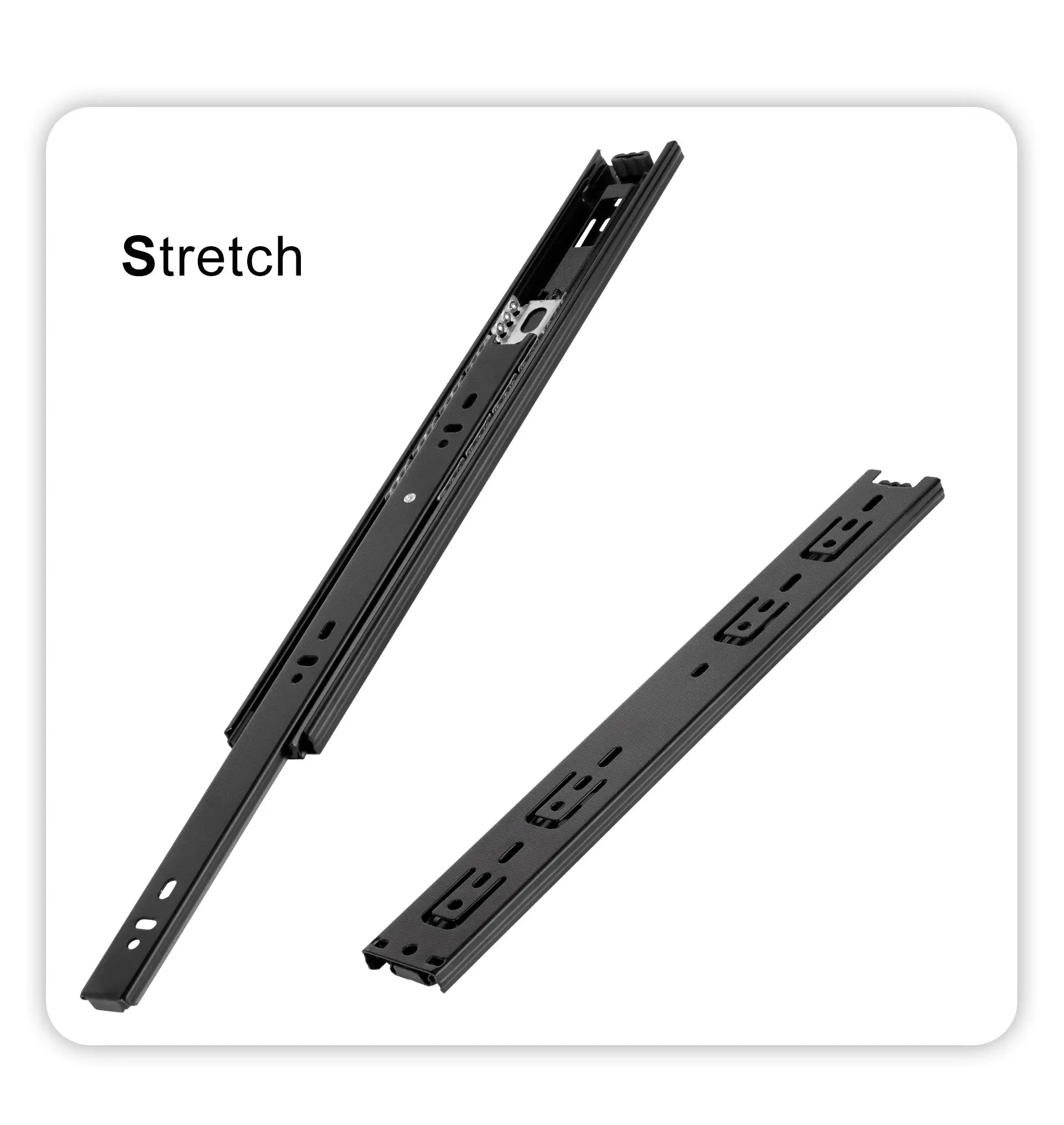 Drawer Rail 10~20Inch Stainless Steel Ball Bearing Slides Drawer Sliding Track 3-Section Full Extension Cabinet Furniture Slides