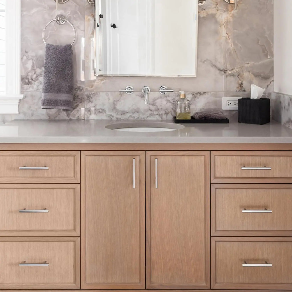 25 Pcs Brushed Nickel Cabinet Handles 3.8 Inch Hole Center Drawer Pulls Cabinet Pulls Kitchen Handles for Drawers, Cupboards