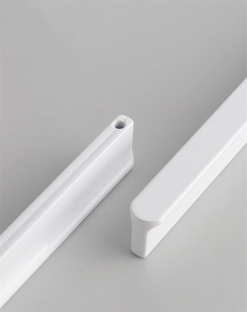 Modern Simple White Long Cabinet Handle Kitchen Cupboard Furniture Length Door Handle  Wardrobe Closet Hardware Drawer Pull Knob