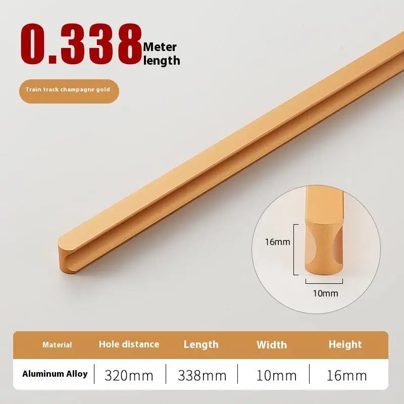 Modern Simple Light Luxury I-Shaped Cabinet Door Handle Extended Round Head Drawer Wardrobe Cabinet Furniture Door Handle