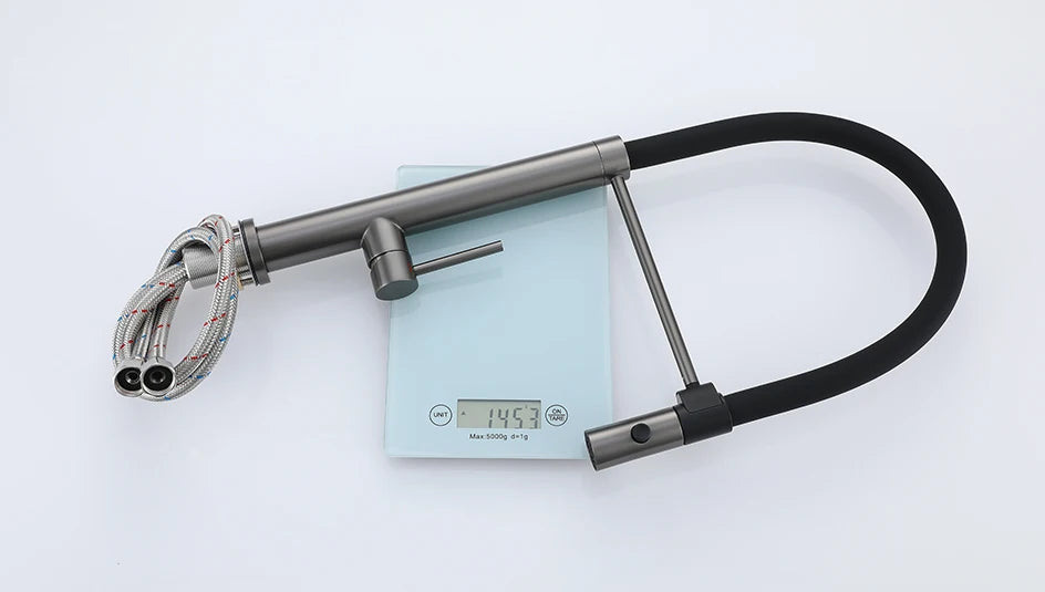 Kitchen Faucet Sink Faucets Rubber Pull Down Stream Sprayer Taps Stainless Steel 304 Rotatable Kitchen Mixer Water Tap Crane