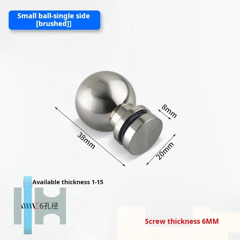 Glass Door Handle Bathroom Door Shower Door Handle Sliding Door Display Cabinet Wine Cabinet Barn Door Single Hole Round Knob