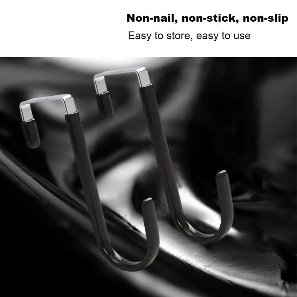 Towel Coats Hangers Nonstick Non-punching Over The Door Hooks Rubber Prevent Scratches Hanging Organizer Clothes Storage Holder