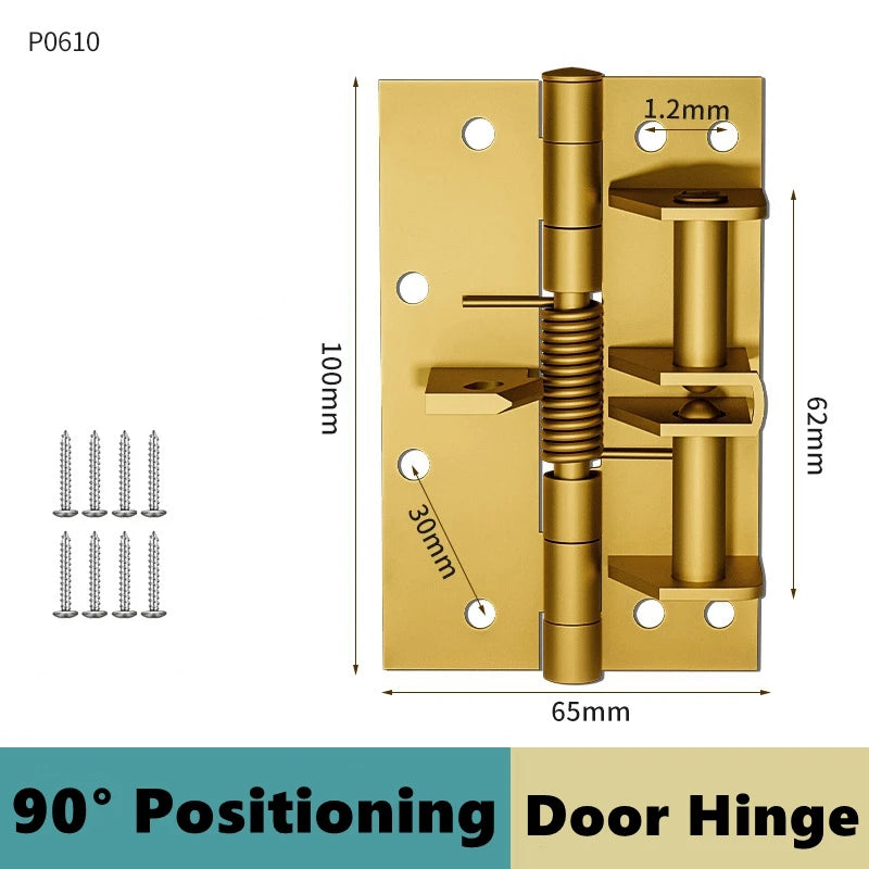 Automatic Door Closer Hinge FFurniture Fittings Hardware Multi-function Detachable Self Closing Spring Hinge Positioning Closer