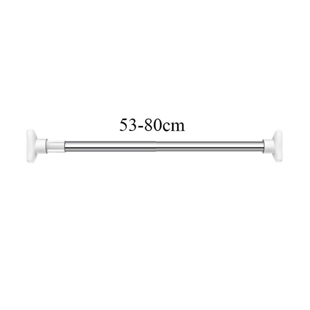 Strong Bearing Hanging No Drill Multi Purpose Clothing Rod Bracket Curtain Rail Pole Clothes Drying Hanger