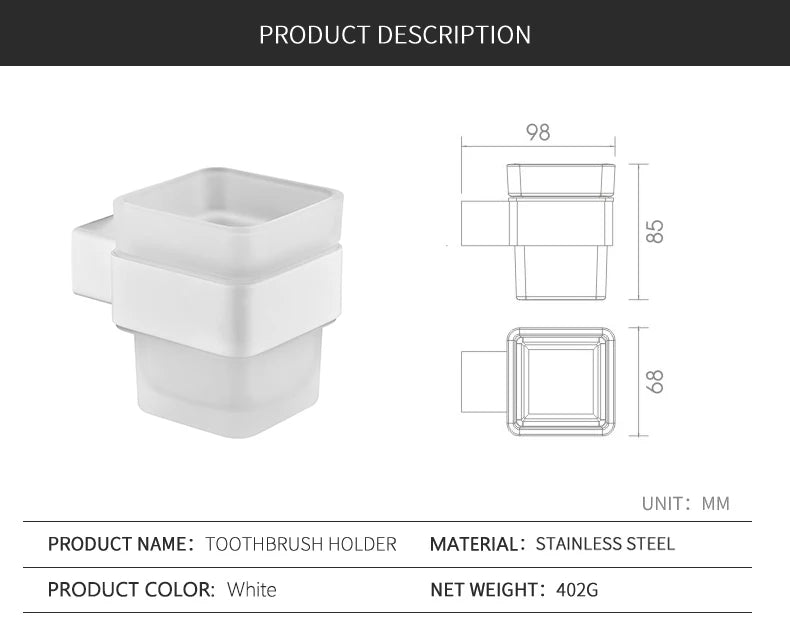 White Bathroom Accessories Towel Rack Shelf Toilet Brush Roll Paper Holder Toothbrush Holder Soap Dish Coat Holder Bath Hardware