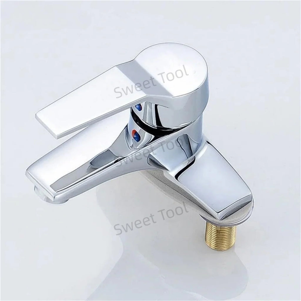 Sink Faucet Washbasin Water Mixer Single Handle Dual Hole Hot and Cold Water Mixer Tap Household Bathroom Basin Faucet