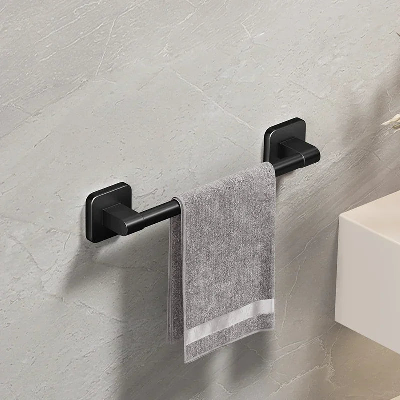 Bathroom Towel Rack Towel Holder Self-adhesive Bathroom Towel Rack Hooks  Bathroom Shelf Without Drilling Towelrack Bathroom