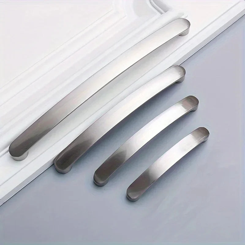 6pc Modern Brushed Aluminum Cabinet Handles, Suitable for cabinets, drawers handles - Upgrade Your Kitchen with Style!